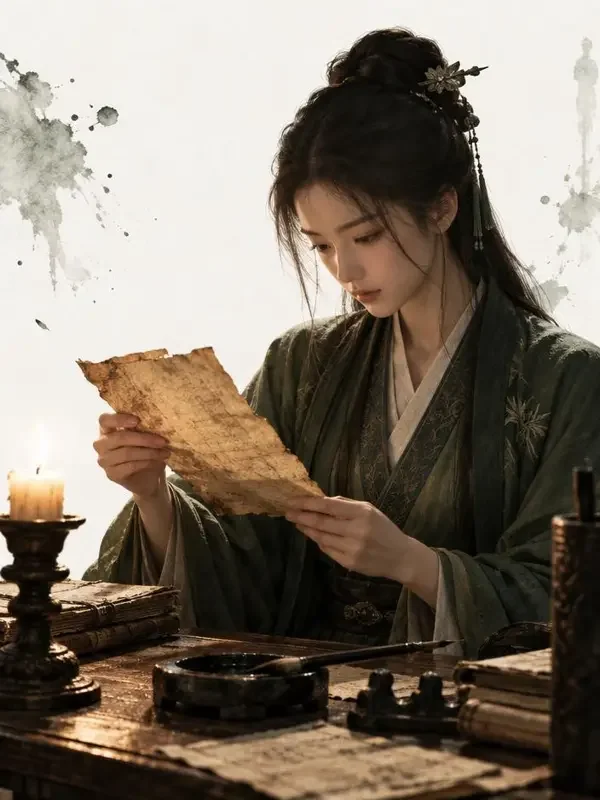 《洛城旧简》封面海报,长安悬案题材,缺了三个字的旧简,能改掉一个人的一生。